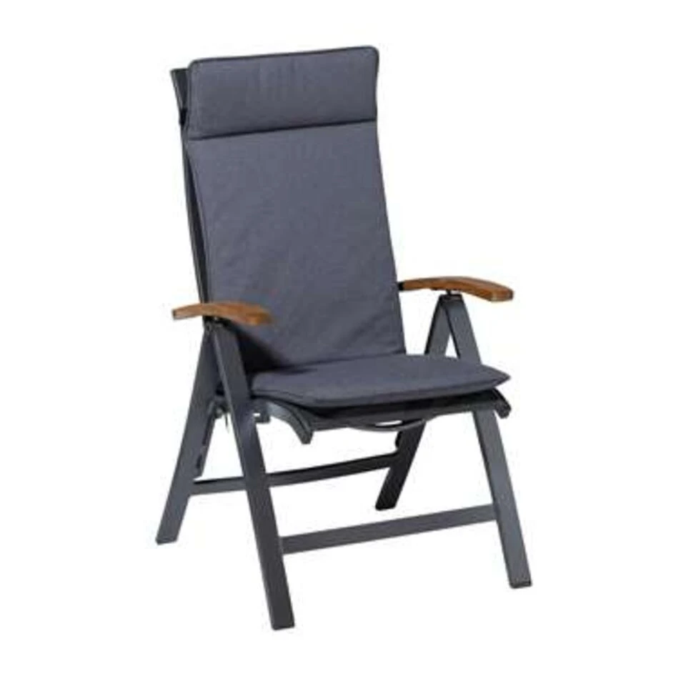 Madison Tuinstoelkussen Hoge Rug Outdoor Manchester Denim Grijs 6 Madison Tuinstoelkussen Hoge Rug Outdoor Manchester Denim Grijs - Afbeelding 4