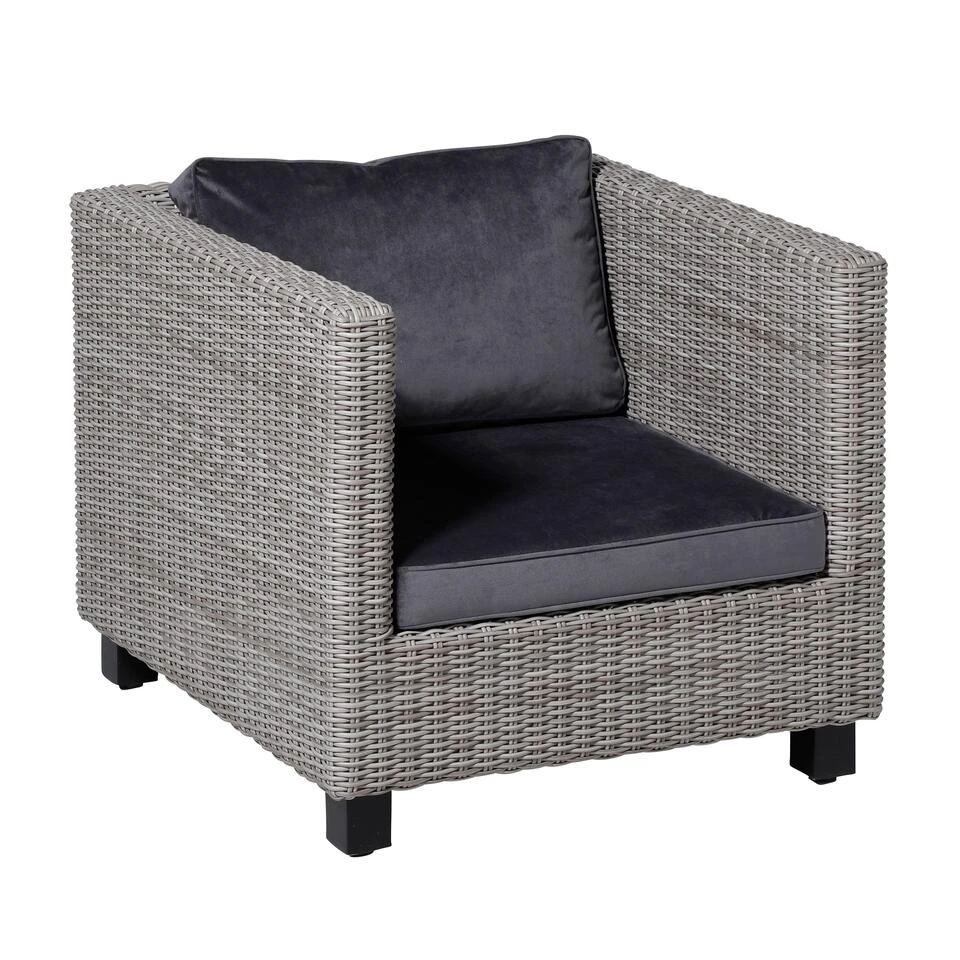Madison Lounge Luxe Velvet Grey/panama Grey Zitkussen 60x60cm 6 Madison Lounge Luxe Velvet Grey/panama Grey Zitkussen 60x60cm - Afbeelding 4