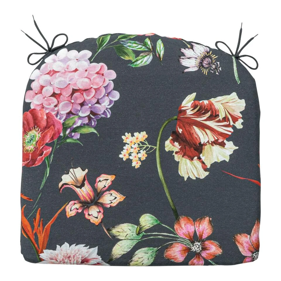 Madison - Zitkussen - Hortus Grey - 46x48 - Grijs 4 Madison - Zitkussen - Hortus Grey - 46x48 - Grijs - Afbeelding 2