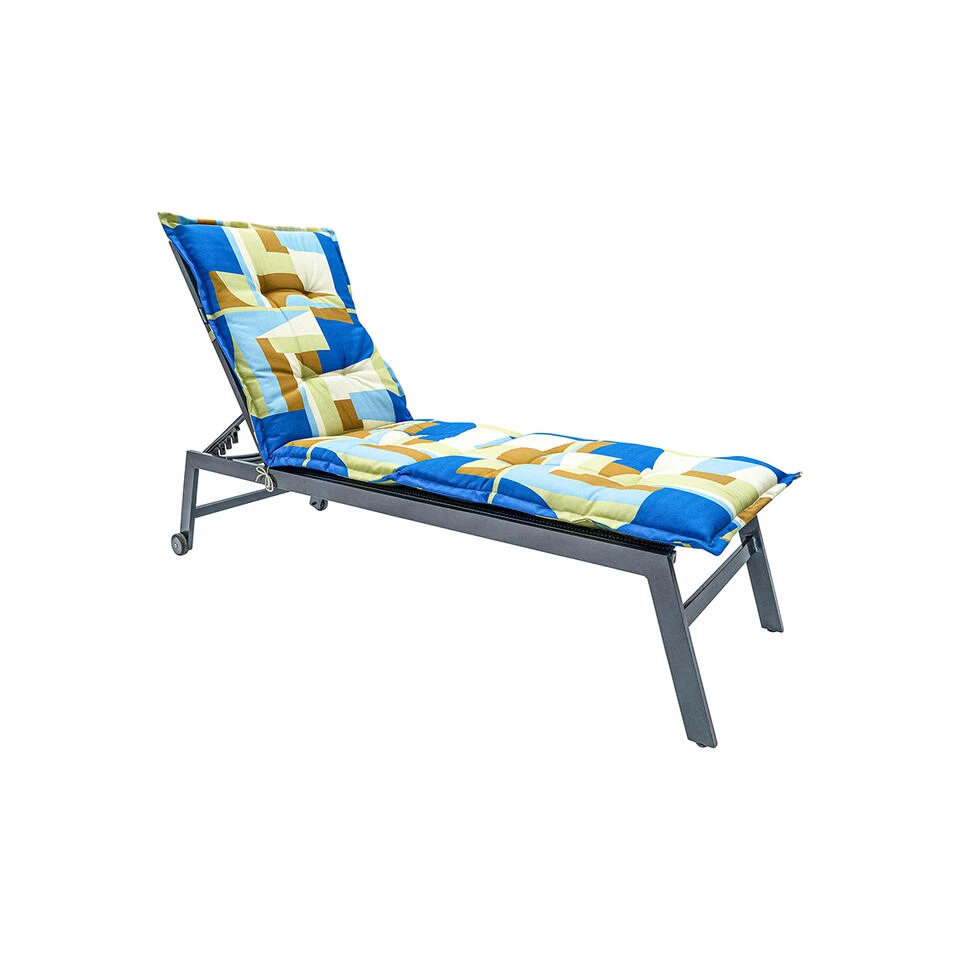 Madison - Ligbedkussen 200x60 - Multicolor - Patch Azur 4 Madison - Ligbedkussen 200x60 - Multicolor - Patch Azur - Afbeelding 2