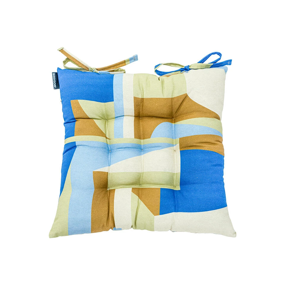 Madison - Zitkussen 46x46 - Multicolor - Patch Azur 4 Madison - Zitkussen 46x46 - Multicolor - Patch Azur - Afbeelding 2