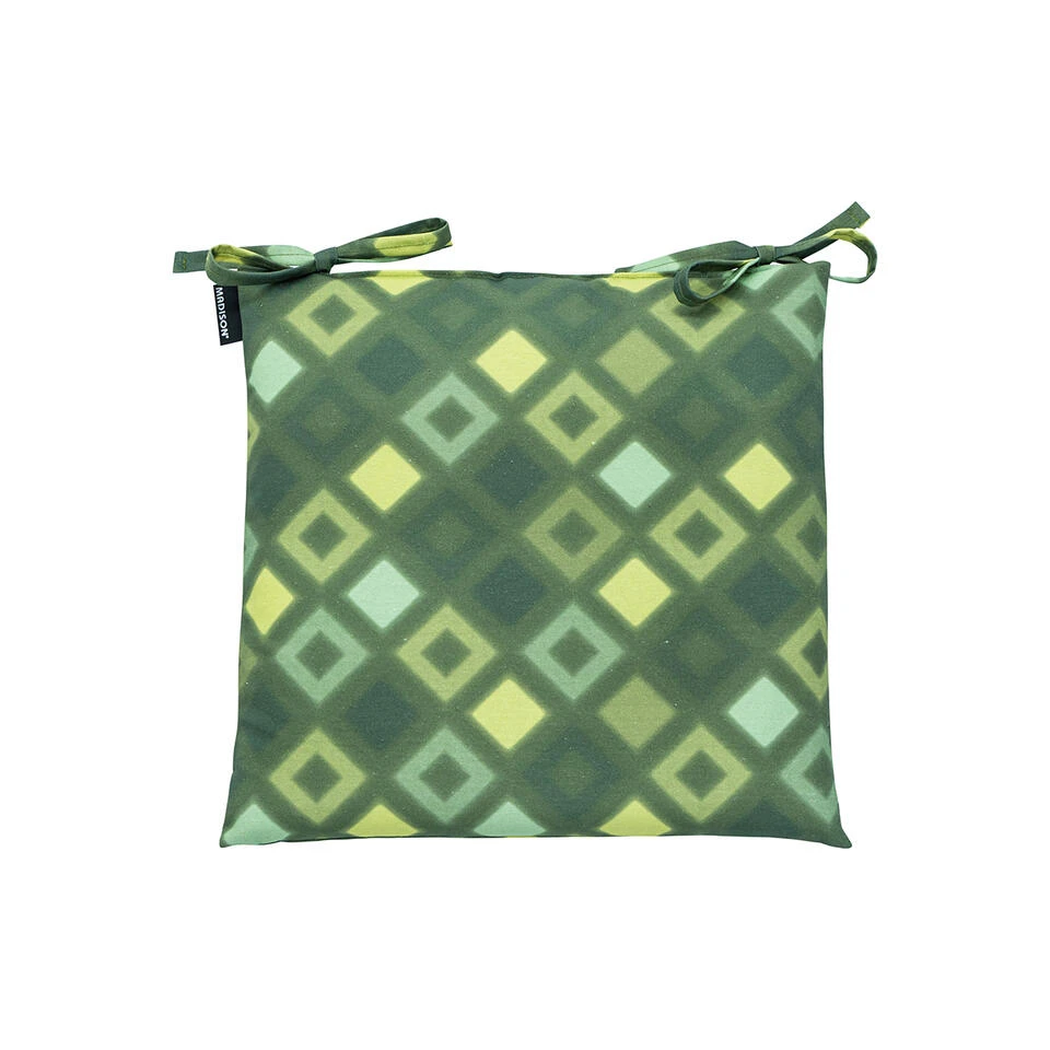 Madison - Zitkussen 46x46 - Groen - Grids Green 4 Madison - Zitkussen 46x46 - Groen - Grids Green - Afbeelding 2