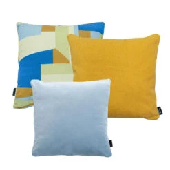 Madison Sierkussen Set Geel - Blauw - 3 Stuks