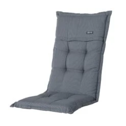 Madison Tuinstoelkussen Hoge Rug Rib Grijs