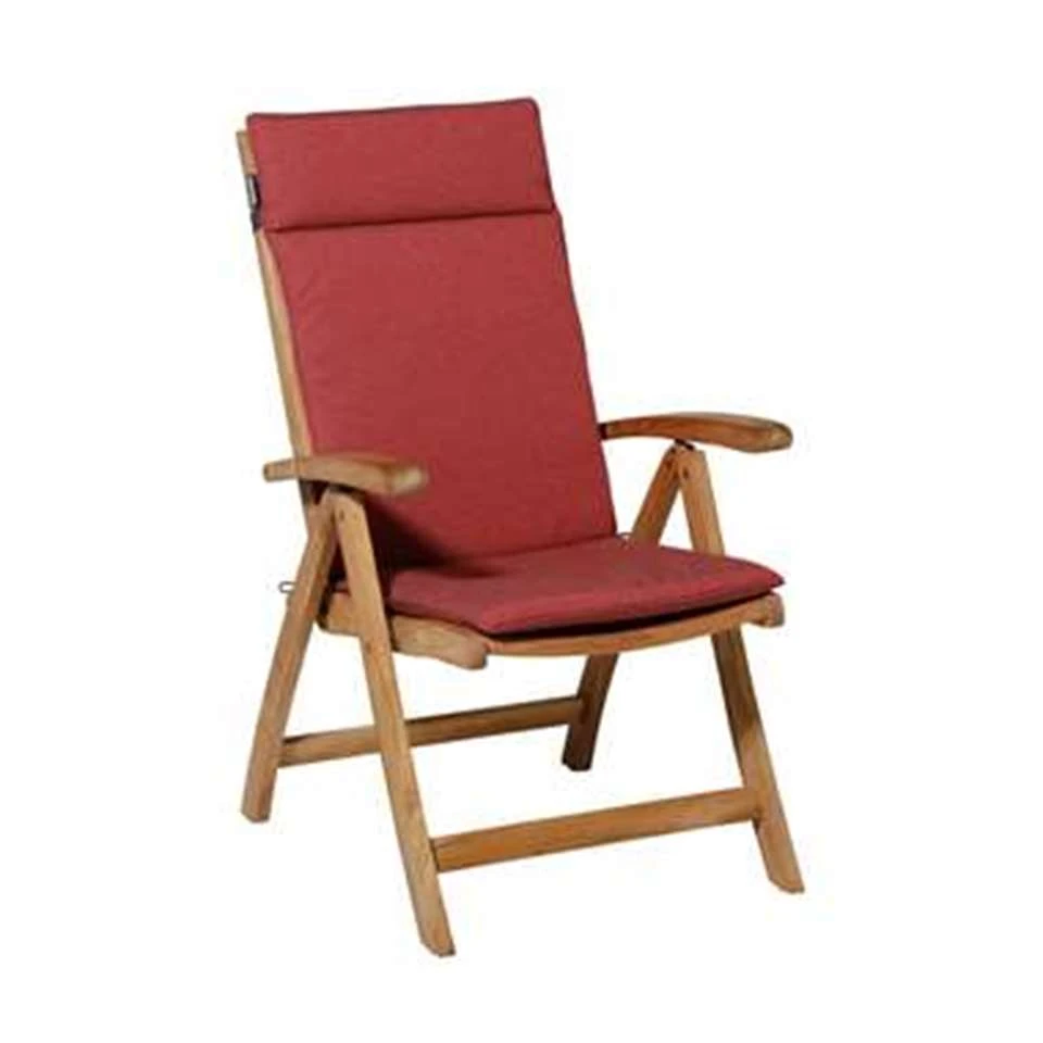 Madison Tuinstoelkussen Hoge Rug Outdoor Manchester Rood 4 Madison Tuinstoelkussen Hoge Rug Outdoor Manchester Rood - Afbeelding 2