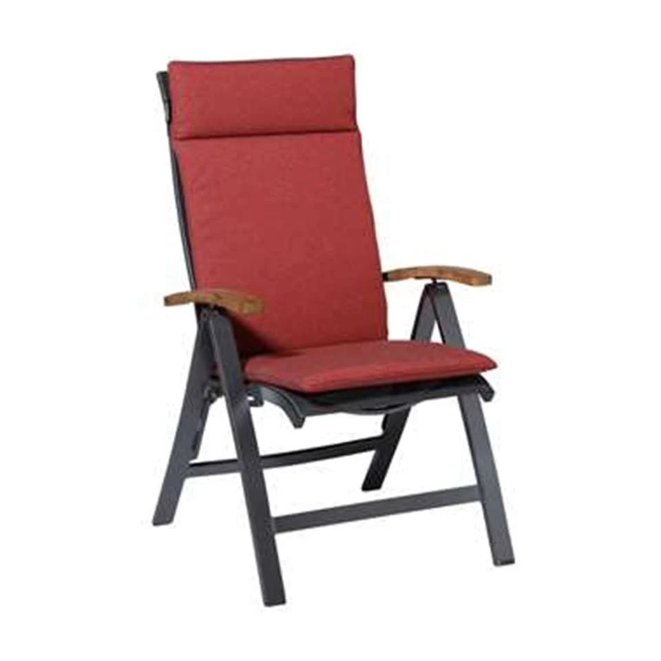 Madison Tuinstoelkussen Hoge Rug Outdoor Manchester Rood 6 Madison Tuinstoelkussen Hoge Rug Outdoor Manchester Rood - Afbeelding 4