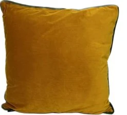 Madison Sierkussen 60x60 Cm Velvet Yellow/White