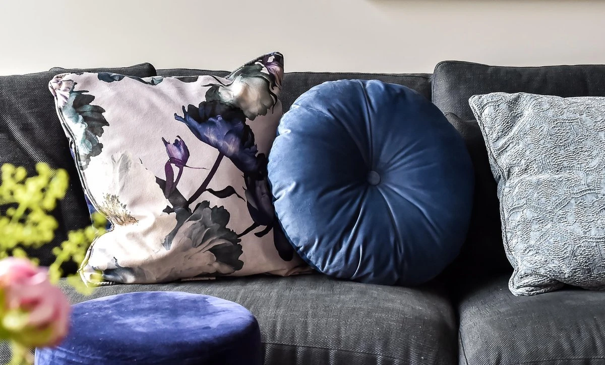 Madison Sierkussen 60x60 Cm Florance Blue 6 Madison Sierkussen 60x60 Cm Florance Blue - Afbeelding 4