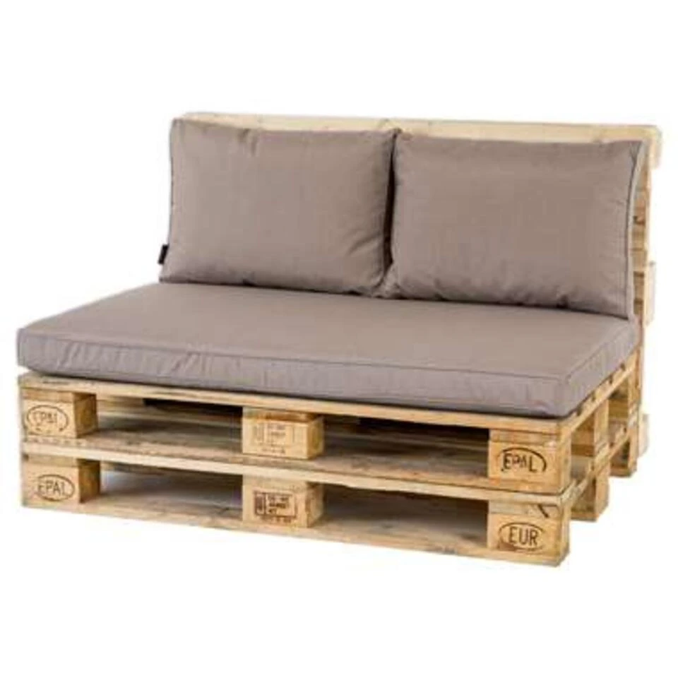 Madison Palletkussenset Lounge Taupe - 3 Delig 3 Madison Palletkussenset Lounge Taupe - 3 Delig