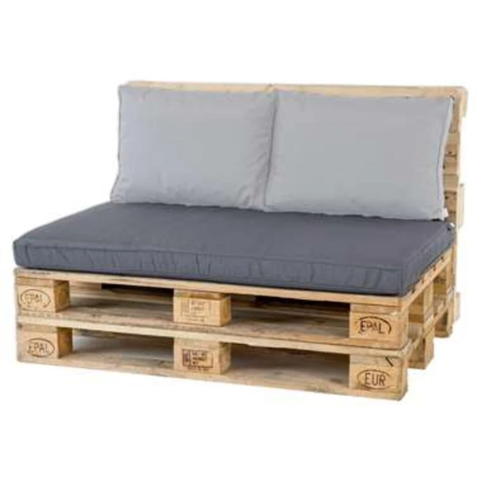 Madison Palletkussen Lounge Panama Grijs - 120 X 80cm 4 Madison Palletkussen Lounge Panama Grijs - 120 X 80cm - Afbeelding 2