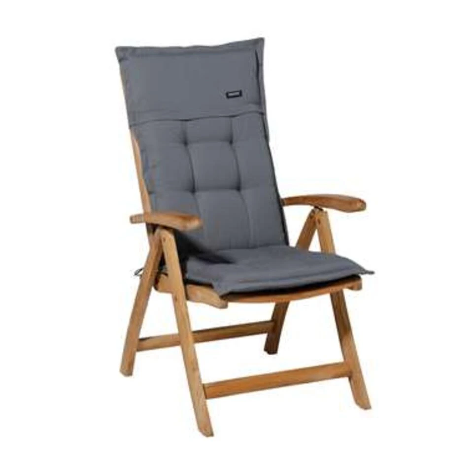 Madison Tuinstoelkussen Lage Rug Rib Grijs 4 Madison Tuinstoelkussen Lage Rug Rib Grijs - Afbeelding 2