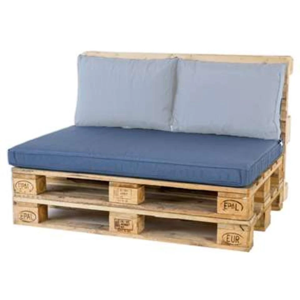 Madison Palletkussen Lounge Panama Safier Blue - 120 X 80cm 4 Madison Palletkussen Lounge Panama Safier Blue - 120 X 80cm - Afbeelding 2