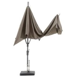 Madison Assymetric Sideway Parasol 360 X 220 Polyester Taupe -Madison 54e5042c9a127c83f6d15edc1d75374b